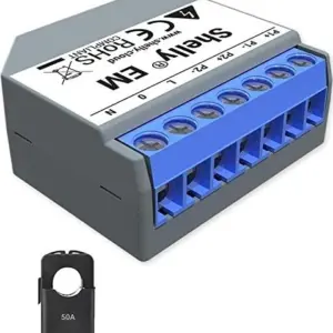Shelly EM - Modul contatore energia Wi-Fi + pinza amperometrica 50A