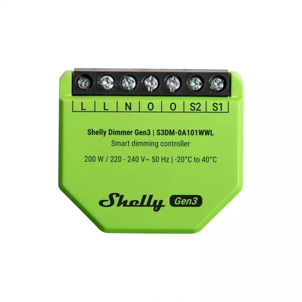 Shelly Dimmer Gen3 - Smart Dimmer AC 1ch. Wi-Fi/BT/Matter + PM - immagine 2