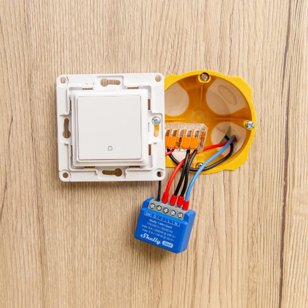 Shelly 1 Mini Gen4 - Smart Relay contatto pulito 8A AC/DC WiFi/BT/Matter/Zigbee - immagine 3